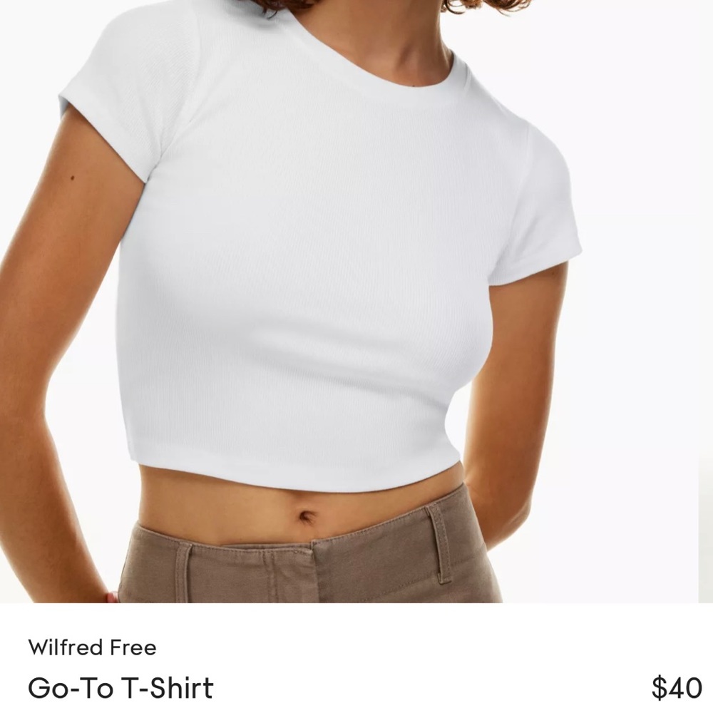 Aritzia Wilfred Free Go To T-Shirt White Size M NWT
